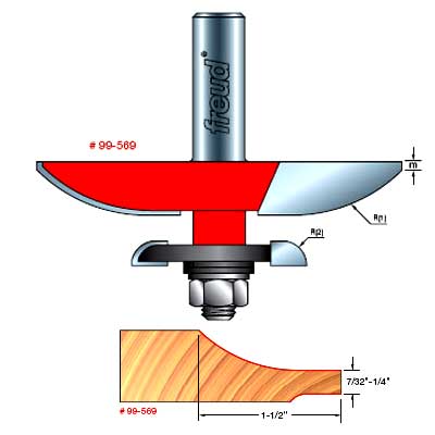 Freud Quadra-Cut™ Raised Panel Bit #99-569 with Backcutters